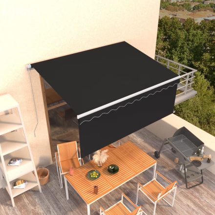vidaXL antracitszürke kézzel kihúzható napellenző redőnnyel 3,5x2,5 m  