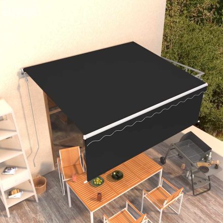 vidaXL antracitszürke automata napellenző redőnnyel 4 x 3 m 