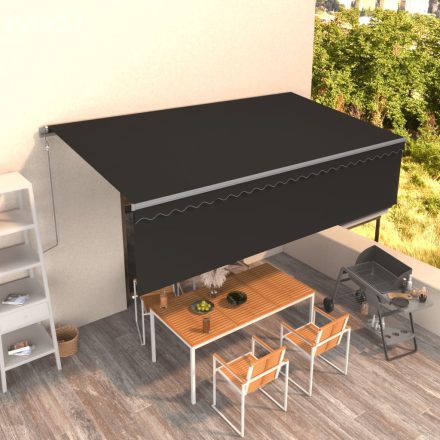 vidaXL antracitszürke automata redőnyös napellenző 5 x 3 m