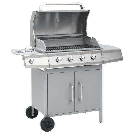 vidaXL ezüst gázgrillsütő 4+1 főzőfelülettel