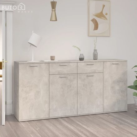 vidaXL betonszürke szerelt fa tálalószekrény 160 x 36 x 75 cm