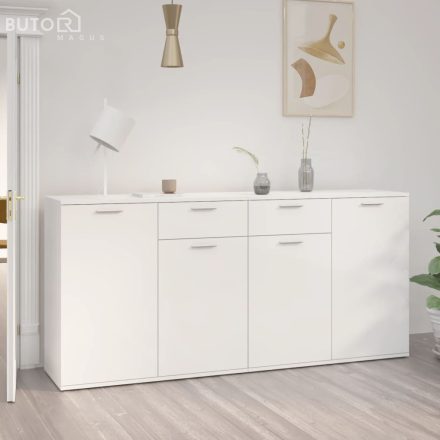 vidaXL magasfényű fehér szerelt fa tálalószekrény 160 x 36 x 75 cm