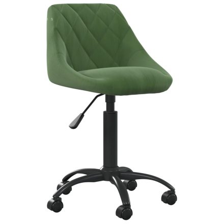 vidaXL sötétzöld bársony irodaszék