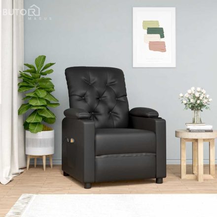 vidaXL fekete műbőr felállást segítő masszázsfotel
