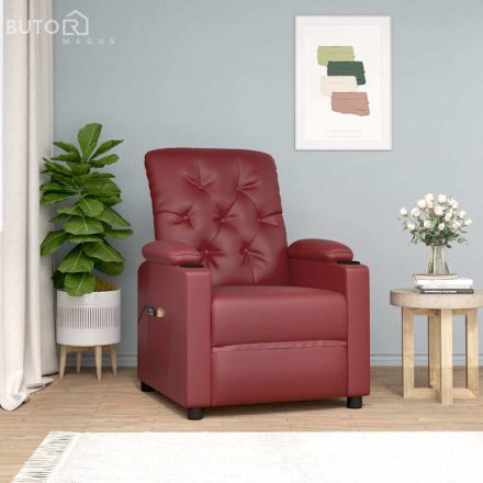 vidaXL bordó műbőr felállást segítő fotel