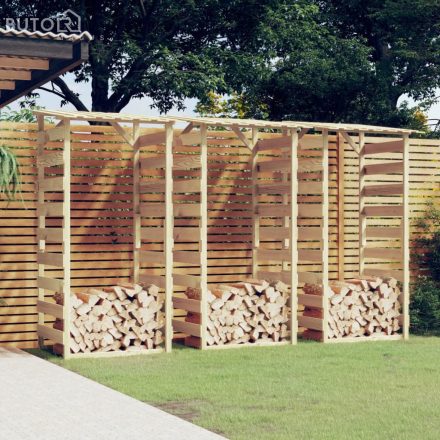 vidaXL 3 db impregnált fenyőfa pergola tetővel 100 x 90 x 200 cm