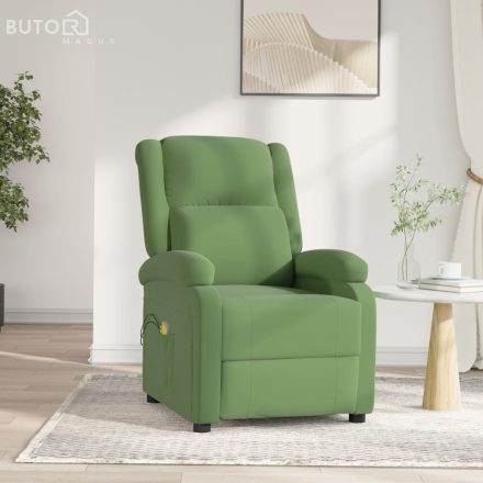 vidaXL világoszöld bársony elektromos masszázsfotel