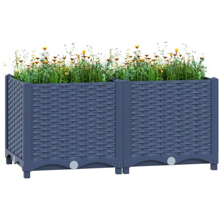 vidaXL polipropilén magaságyás 80 x 40 x 38 cm