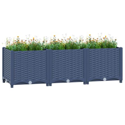 vidaXL polipropilén magaságyás 120 x 40 x 38 cm