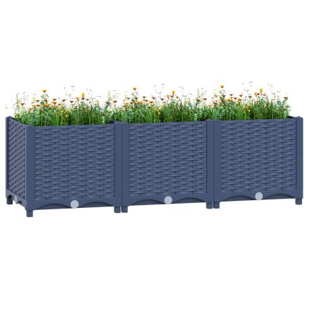 vidaXL polipropilén magaságyás 120 x 40 x 38 cm