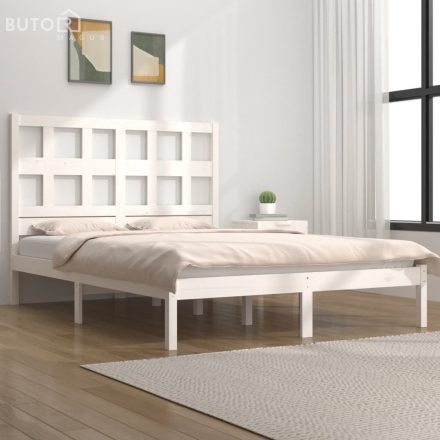 vidaXL fehér tömör fenyőfa ágy matrac nélkül 180 x 200 cm