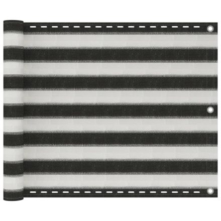vidaXL antracitszürke-fehér HDPE erkélynapellenző 75 x 500 cm