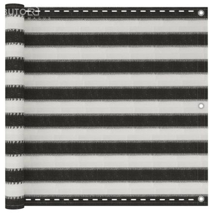 vidaXL antracitszürke-fehér HDPE erkélynapellenző 90 x 500 cm