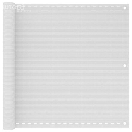 vidaXL fehér HDPE erkélytakaró 90 x 500 cm