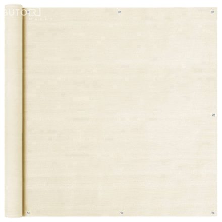 vidaXL krémszínű HDPE erkélytakaró 120 x 500 cm