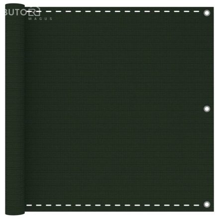 vidaXL sötétzöld HDPE erkélytakaró 90 x 300 cm