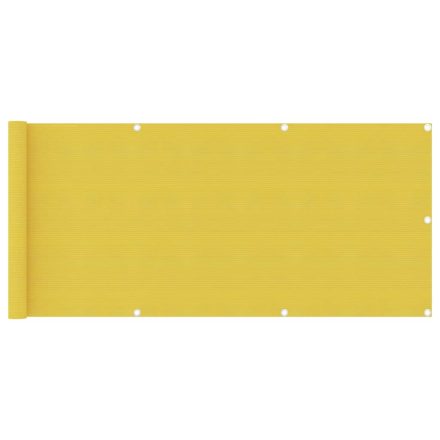 vidaXL sárga HDPE erkélytakaró 75 x 400 cm