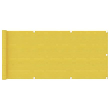 vidaXL sárga HDPE erkélytakaró 75 x 500 cm