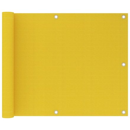 vidaXL sárga HDPE erkélytakaró 75 x 600 cm
