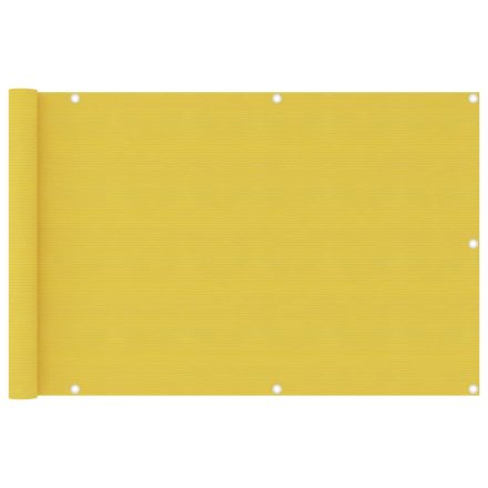 vidaXL sárga HDPE erkélyparaván 90 x 400 cm