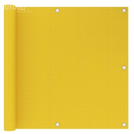vidaXL sárga HDPE erkélytakaró 90 x 500 cm