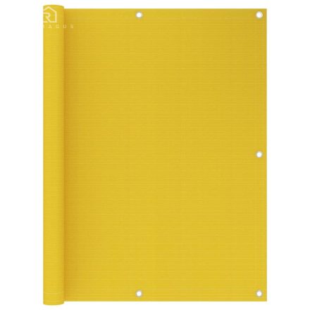 vidaXL sárga HDPE erkélytakaró 120 x 400 cm