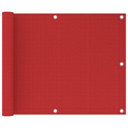 vidaXL piros HDPE erkélytakaró 75 x 300 cm