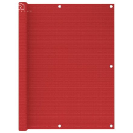 vidaXL piros HDPE erkélytakaró 120 x 400 cm