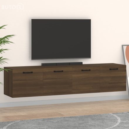 vidaXL 2 db barna tölgy színű szerelt fa faliszekrény 60x36,5x35 cm