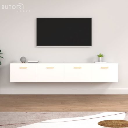 vidaXL 2 db fehér szerelt fa faliszekrény 100 x 36,5 x 35 cm