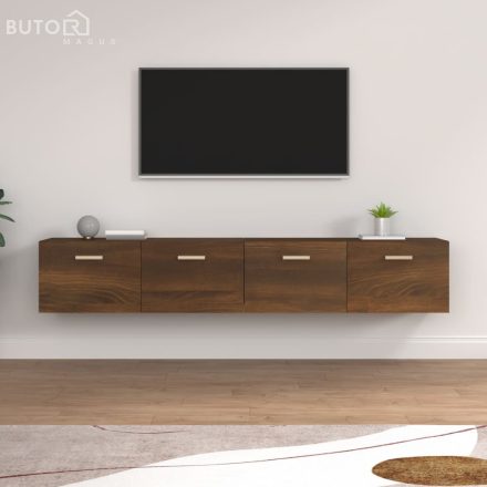 vidaXL 2 db barna tölgy színű szerelt fa faliszekrény 100x36,5x35 cm