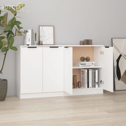 vidaXL 2 db fehér szerelt fa tálalóasztal 60 x 30 x 70 cm