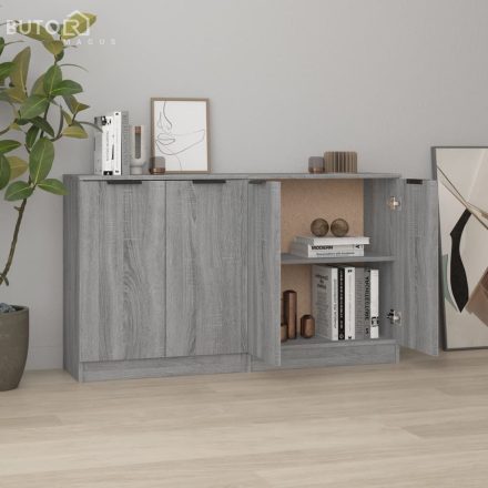 vidaXL 2 db szürke sonoma színű szerelt fa tálalóasztal 60x30x70 cm