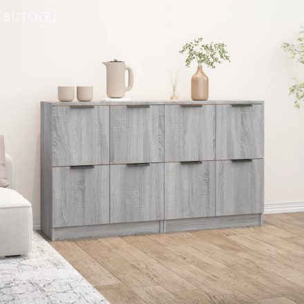 vidaXL 2 db szürke sonoma színű szerelt fa tálalóasztal 60x30x70 cm
