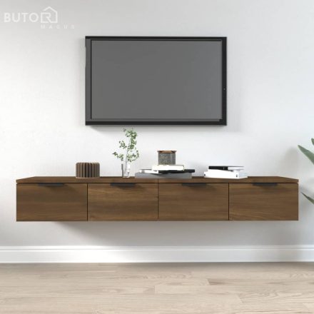 vidaXL 2 db barna tölgyszínű szerelt fa fali szekrény 68x30x20 cm