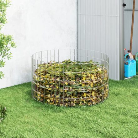 vidaXL horganyzott acél kerti komposztáló Ø100 x 50 cm