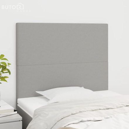 vidaXL 2 db világosszürke szövet fejtámla 100x5x78/88 cm