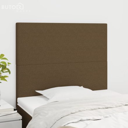 vidaXL 2 db sötétbarna szövet fejtámla 100x5x78/88 cm
