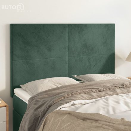 vidaXL 4 db sötétzöld bársony fejtámla 72 x 5 x 78/88 cm