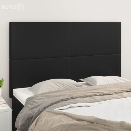 vidaXL 4 db fekete műbőr fejtámla 72 x 5 x 78/88 cm