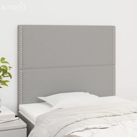 vidaXL 2 db világosszürke szövet fejtámla 100x5x78/88 cm