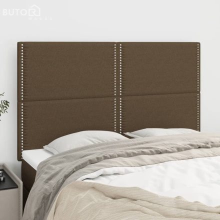 vidaXL 4 db sötétbarna szövet fejtámla 72 x 5 x 78/88 cm