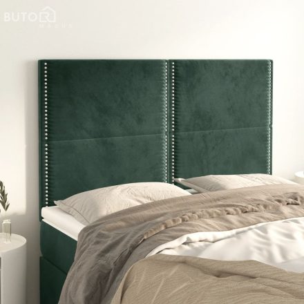 vidaXL 4 db sötétzöld bársony fejtámla 72 x 5 x 78/88 cm