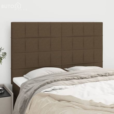vidaXL 4 db sötétbarna szövet fejtámla 72 x 5 x 78/88 cm