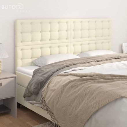 vidaXL 4 db krémszínű műbőr fejtámla 100 x 5 x 78/88 cm