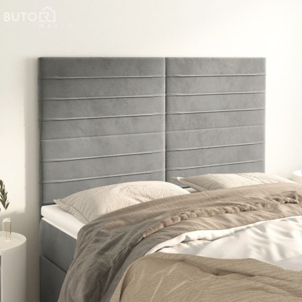 vidaXL 4 db világosszürke bársony fejtámla 72 x 5 x 78/88 cm