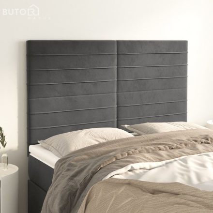 vidaXL 4 db sötétszürke bársony fejtámla 72 x 5 x 78/88 cm