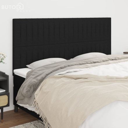 vidaXL 4 db fekete szövet fejtámla 100x5x78/88 cm