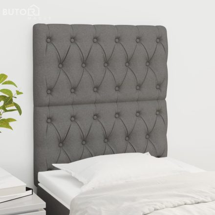 vidaXL 2 db sötétszürke szövet fejtámla 80x7x78/88 cm
