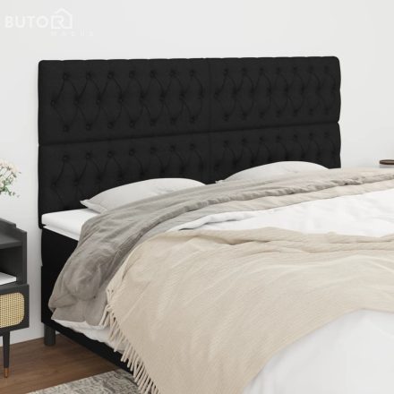 vidaXL 4 db fekete szövet fejtámla 100x7x78/88 cm